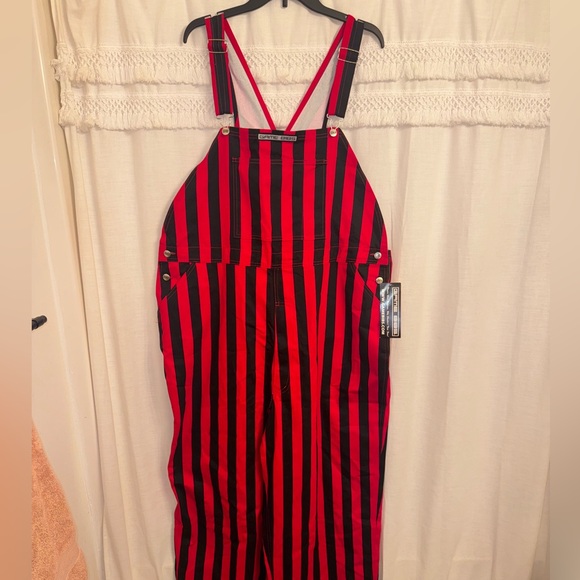 NWT University of Georgia Striped Game Bibs Overalls - Picture 3 of 10